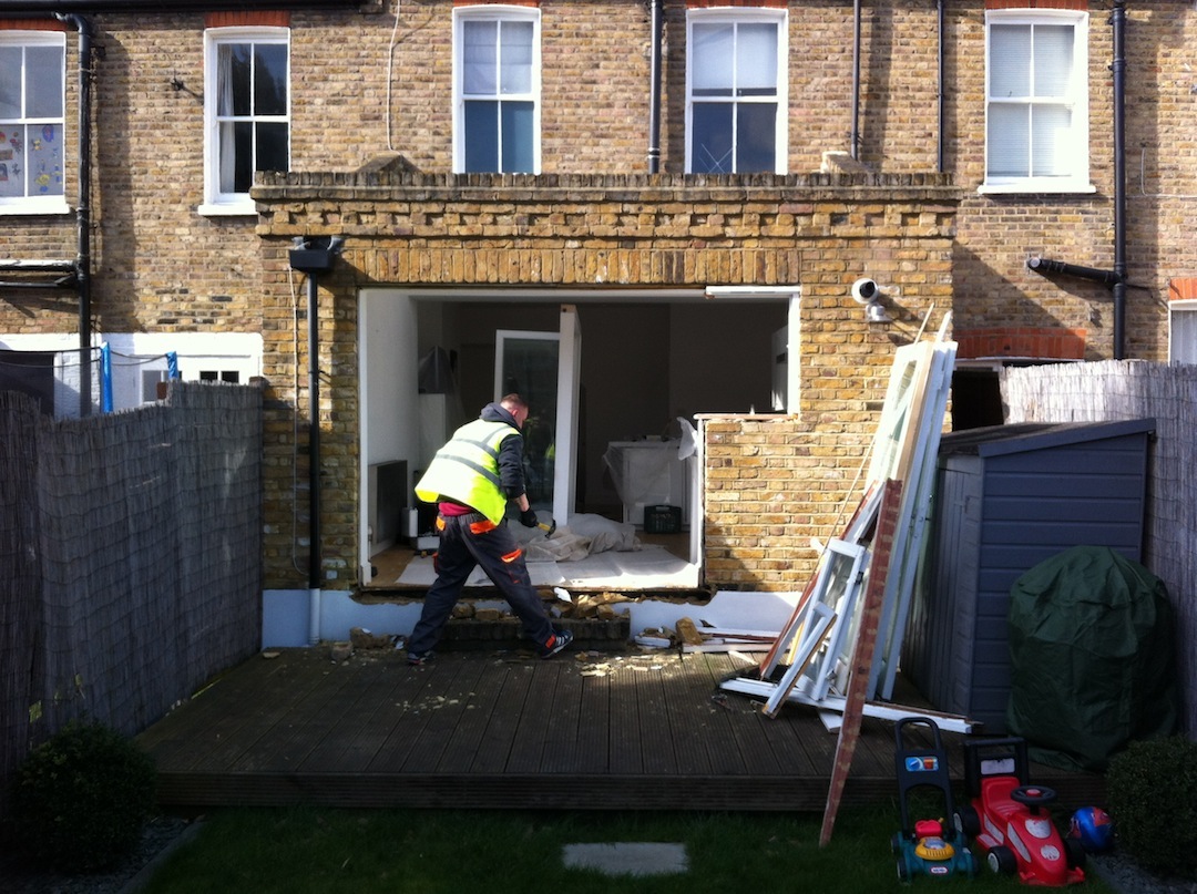 installation of bi folding back door